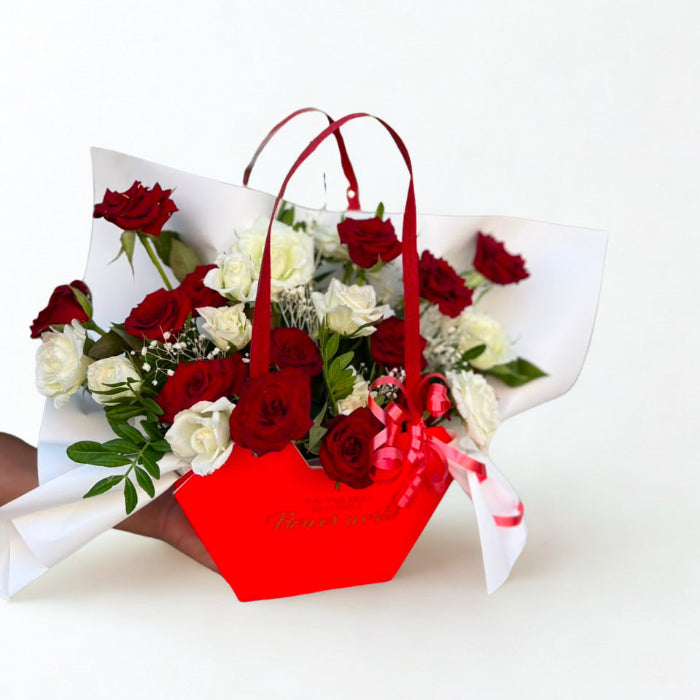 un panier florale pour25 roses 